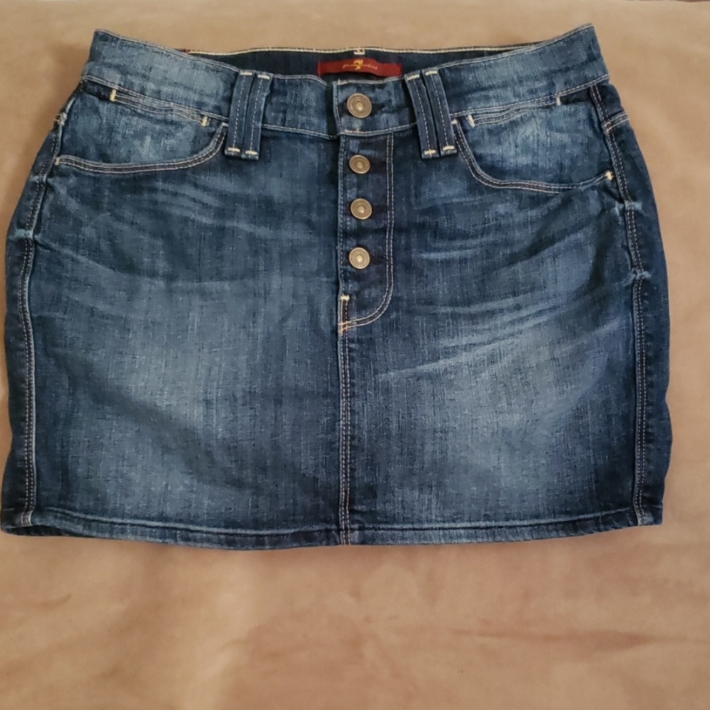 Jean mini skirt